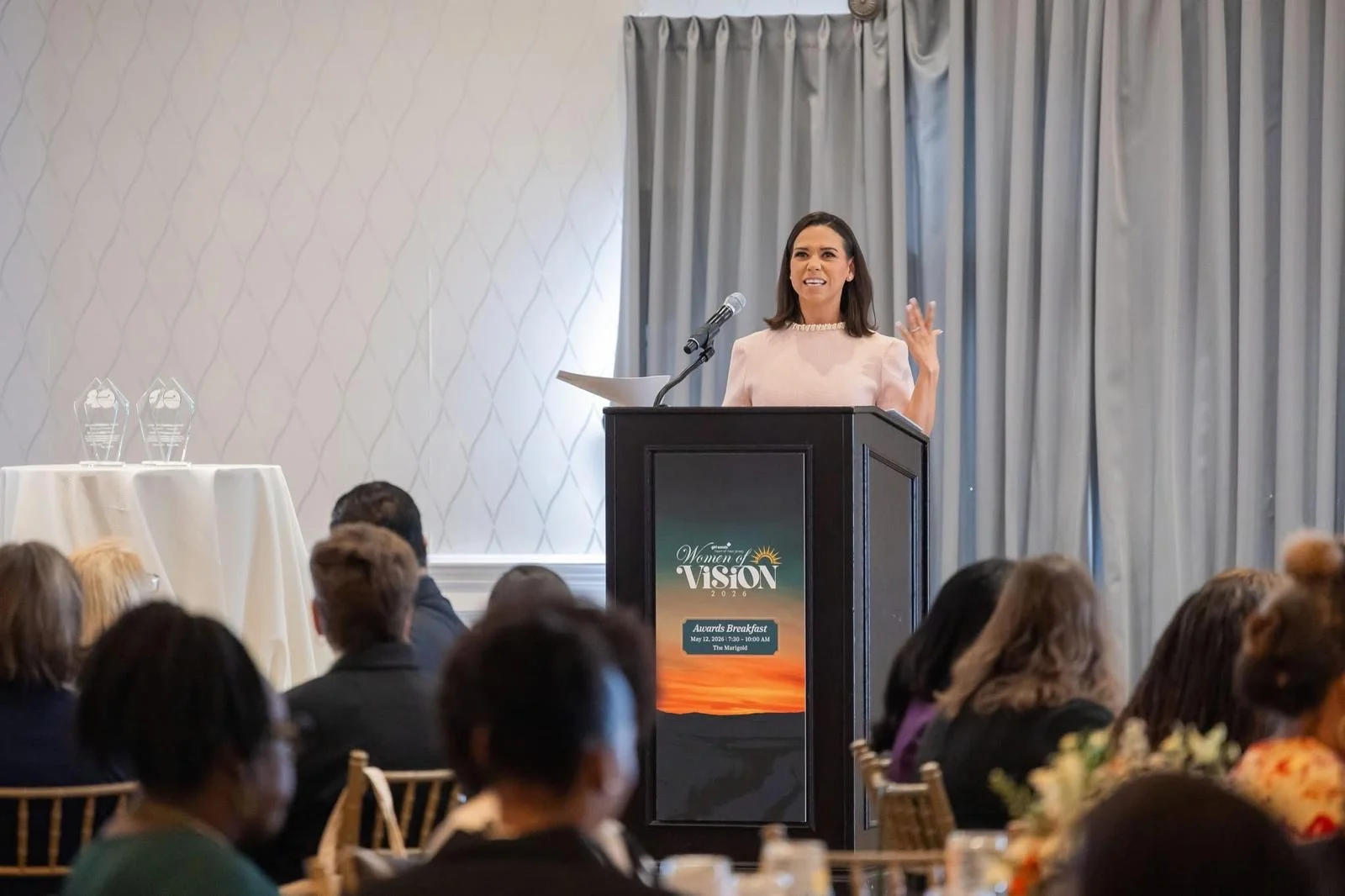 Raven Santana speaking on stage
